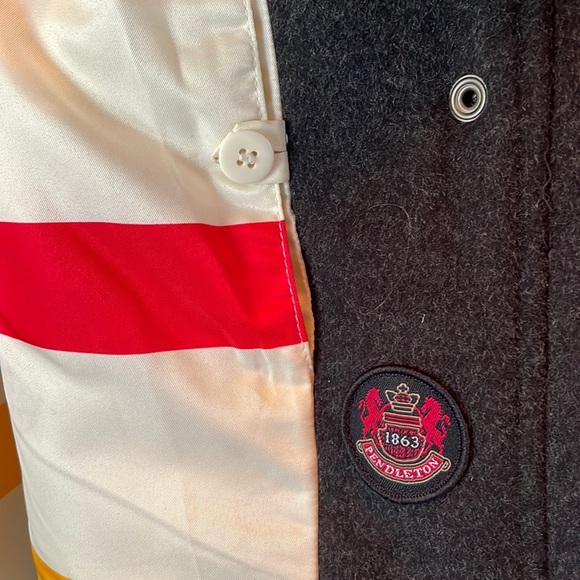 PENDLETON WOOLEN MILLS WOMEN’s COAT DARK/charcoal GREY - Picture 3 of 5